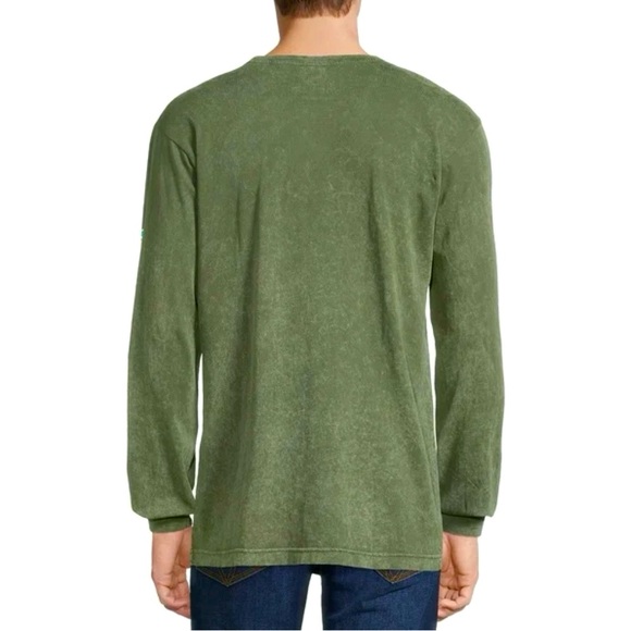 Rick & Morty Casual Green Crewneck Long Sleeve Graphic Print Pullover T-Shirt - Picture 3 of 9